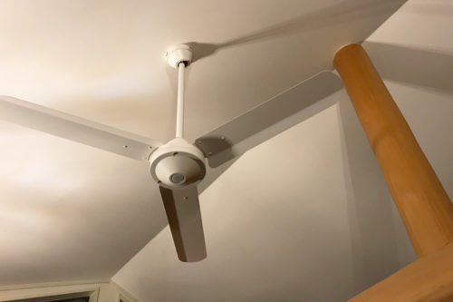 シーリングファンで対流