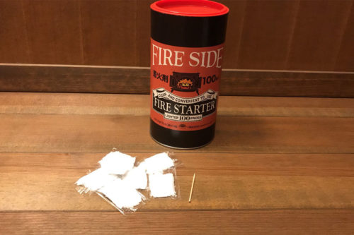 ファイヤーサイドの着火剤「ファイヤースターター」