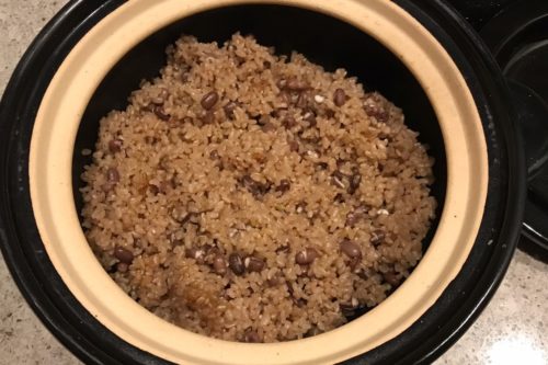 薪ストーブで玄米を炊いてみた