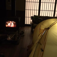 薪ストーブ+テント